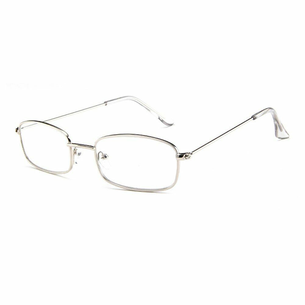 Small Sunglasses Square Hiking Retro Transparent Clear Frame Metal Frame Eyewear