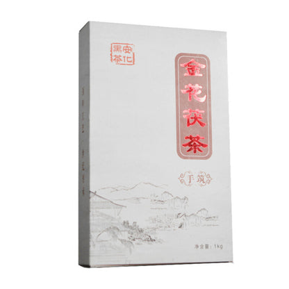 12 Years 1000g China Hunan Anhua Black Tea Handmade Brick Tea Fu Cha Green Food