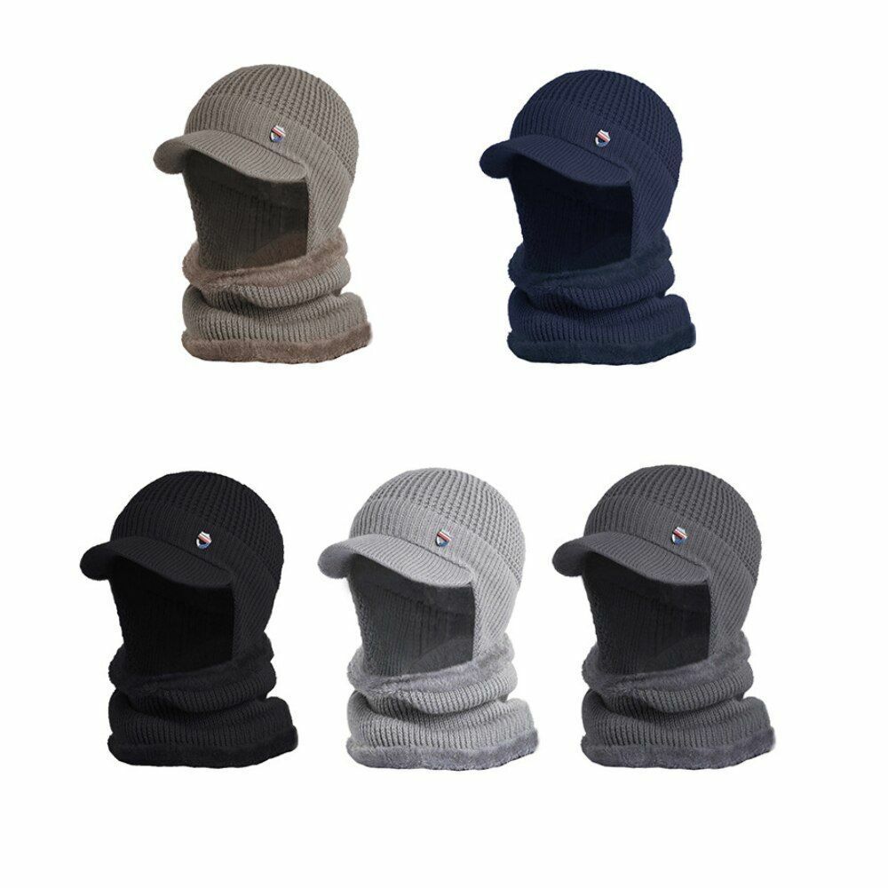 Winter Hat Bandana Scarf Outdoor Ear Protection Warm Thick Bicycle Knitted Cap