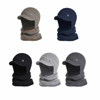 Winter Hat Bandana Scarf Outdoor Ear Protection Warm Thick Bicycle Knitted Cap