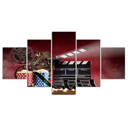 5Pcs Wall Art Canvas Painting Picture Home Decor Modern Abstract Movie Theatre