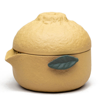 Creative Yixing Zisha Duan Clay Tea Pot With Infuser Holes Matching Cup Travel