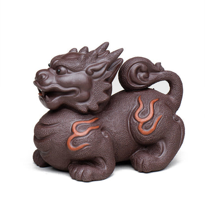China Mascot Real Yixing Zisha Tea Pet House Warming Gift Wealth Bring Tea Play