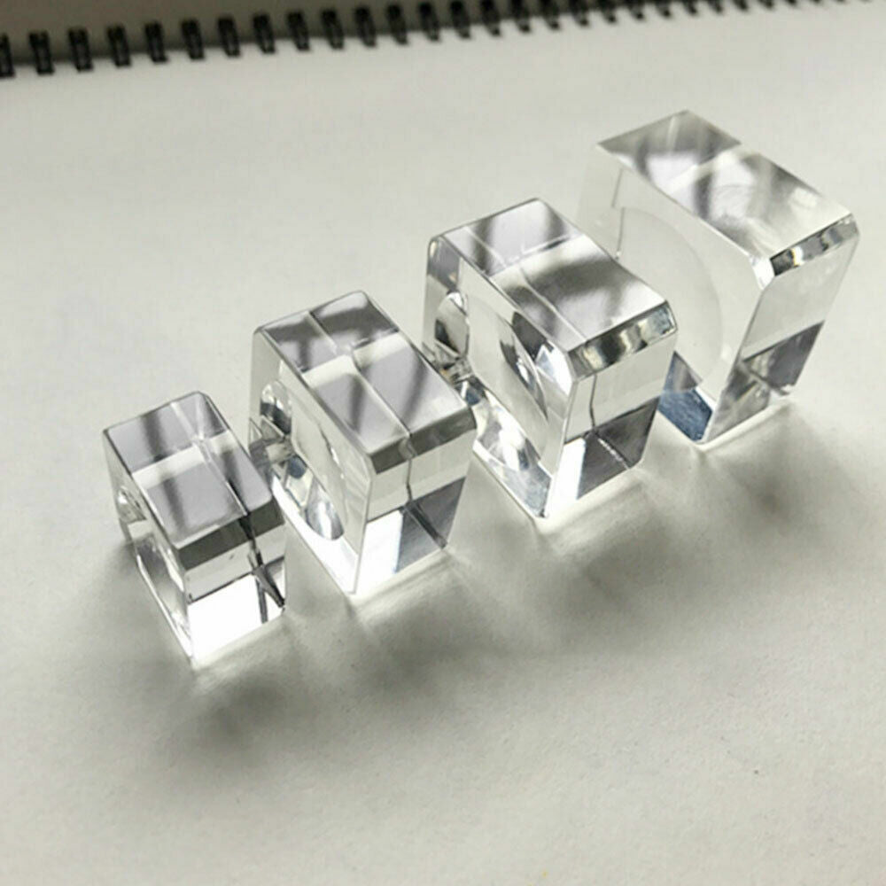 3PCS Clear Glass Display Stand Base Holder For Crystal Ball Sphere Globe Stone