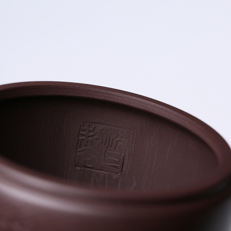 Full Handmade Tea Pot Hand Carved Wintersweet Flower Marked Yixing Zisha Hanwa