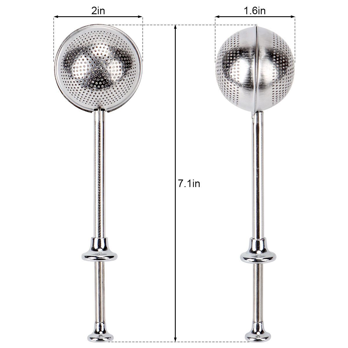 Ball Mesh Tea Infuser Loose Leaf Strainer Spice Filter Herb Steeper Diffuser