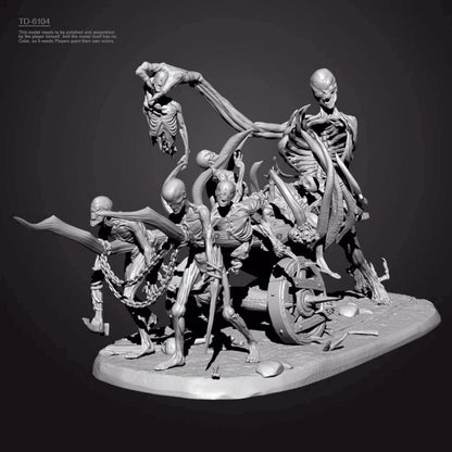 1/35 resin figure model Hell Ghost Car and Ghost Soldier 3D Printing Unpainted