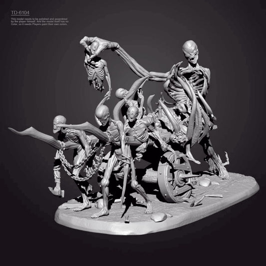 1/35 resin figure model Hell Ghost Car and Ghost Soldier 3D Printing Unpainted