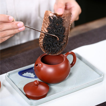 Xishi Pot Marked Ball Shaped Infuser Holes True Yixing Zisha Clay Dahongpao Pot