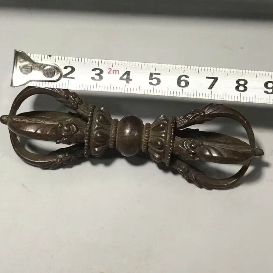 Tibetan 8-Sect Vajra Dorje | Antique-Style Copper Buddhist Ritual Decor