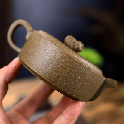 Real Yixing Zisha Tea Pot Marked 13 Infuser Holes Chinese Character Carved Pig