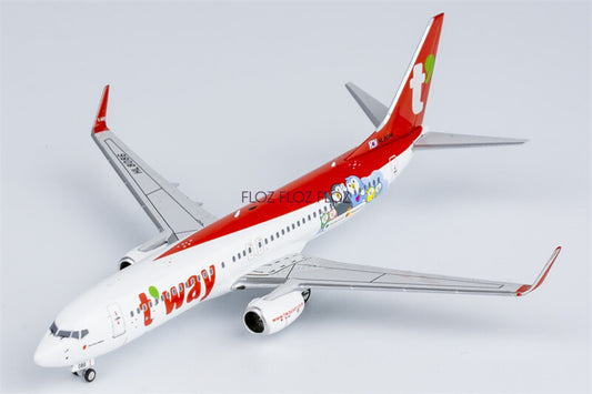NG Models t'way Air for Boeing B737-800 HL8086 1:400 Aircraft Pre-built Model
