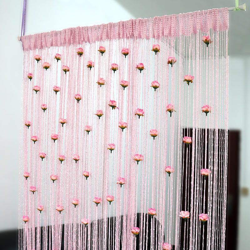 Door String Curtain French Window Thread Rope Left And Right Biparting 200x100cm