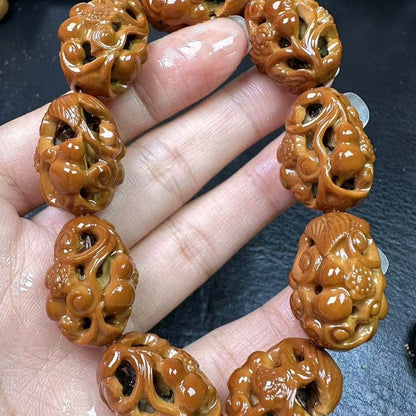 Olive Nut Hollow Gourd Bracelet Lucky Hediao Bead Bracelet