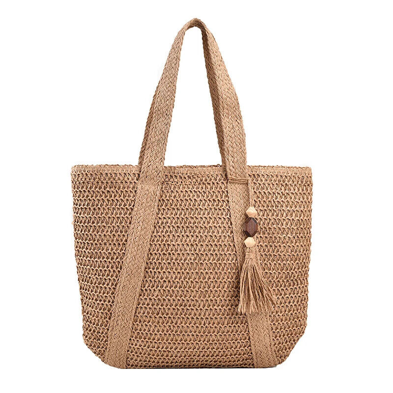 Weave Tote Summer Handbag Bohemian Shoulder Bag Women Ladies Travel Bag