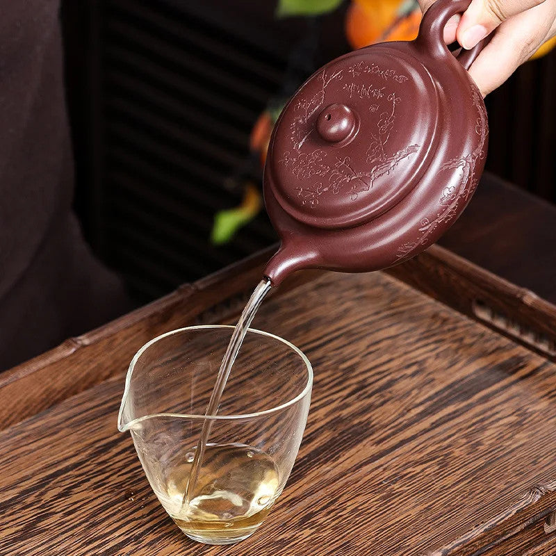 220ml Chinese Yixing Purple Clay Teapot Handmade Teapot Filter Teaware Zisha Tea