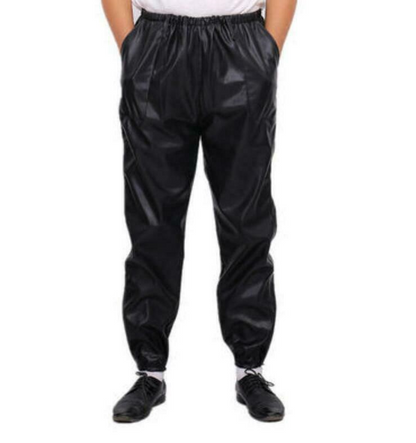 Mens Faux Leather Pants Fashion Motorcycle Loose Fit Work Winter Trousers New #