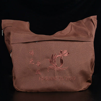 Embroidery Shoulder Bags Shaolin Zen Monk Buddhist Meditation Lay Kung Fu Bag