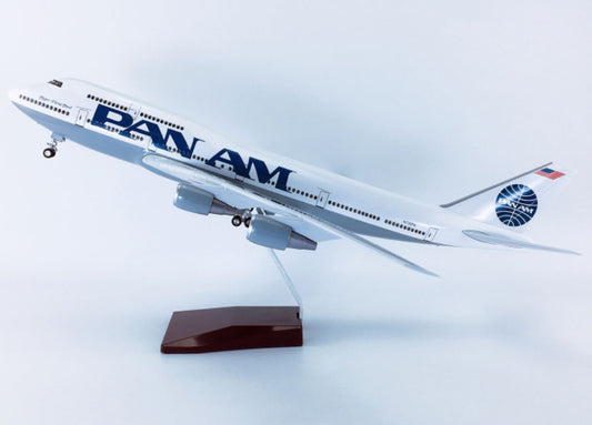 1:150 47CM PAN AM BOEING 747-400 Airplane Landing Gear Resin Aircraft Model
