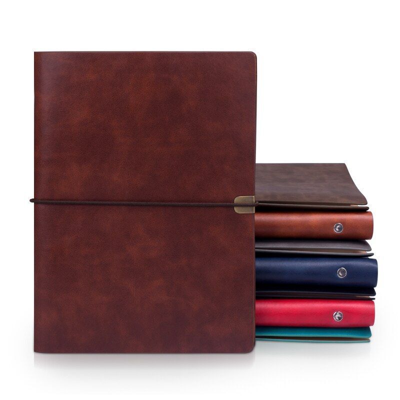 Notebook Soft Cover Spiral Diary Agenda Journal Planner Notepad A5 B5 PU Leather