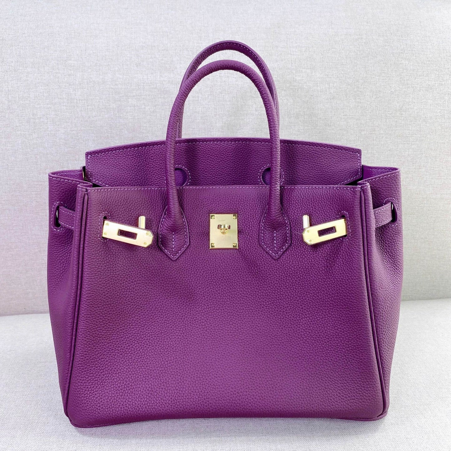 20/25/30cm Real Leather Flap Tote Shoulder bag Handbag Purse Fashion Briefcase