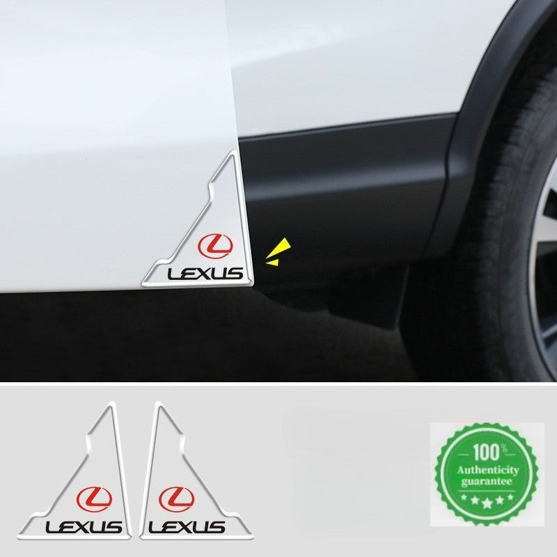 2-piece car door corner anti-collision strip transparent protective tape