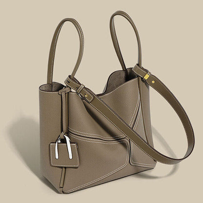 100% Genuine Leather Women's Classic Handbag Crossbody Shoulder Bag Satchel Tote