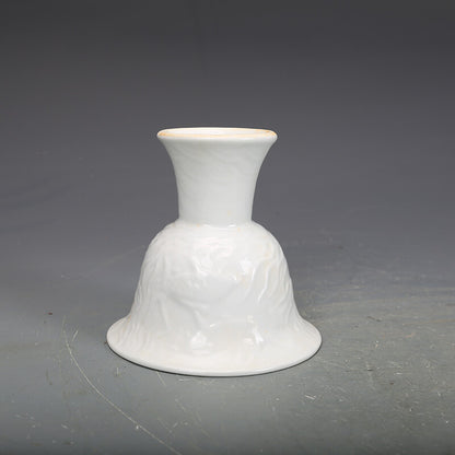 4.3" Chinese Yuan Nightlight Porcelain White Glaze Animal Dragon High Foot Cup