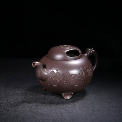 Chinese Yixing Zisha Clay Handmade Exquisite Teapot （牛盖 底款：金鼎商标）