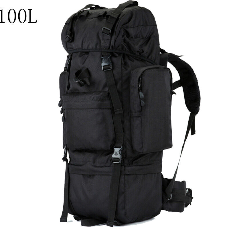 100L Military Tactical Backpack Large Capacity Waterproof Travel Bag Rain Cover