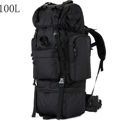 100L Military Tactical Backpack Large Capacity Waterproof Travel Bag Rain Cover