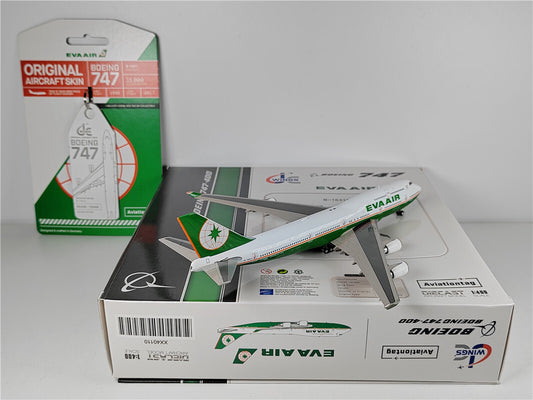 1:400 JC Wings EVA AIR BOEING B747-400 Passenger Airplane Diecast Aircraft Model