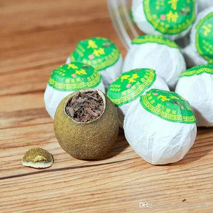 Dried Tangerine Cooked Puer peel ripe puer natural plant tea Xiao Qinggan 250g