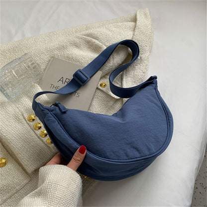 Hobos Side Shoulder Bag Nylon Plus Cotton Messenger Bag Travel Handbag 31*15*9CM