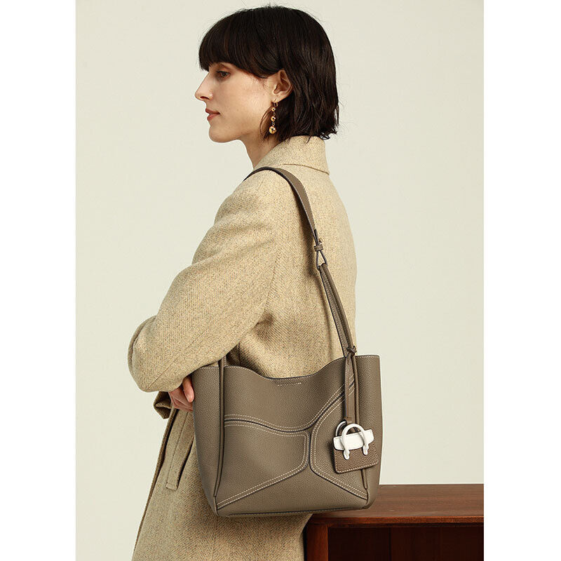 100% Genuine Leather Women's Classic Handbag Crossbody Shoulder Bag Satchel Tote