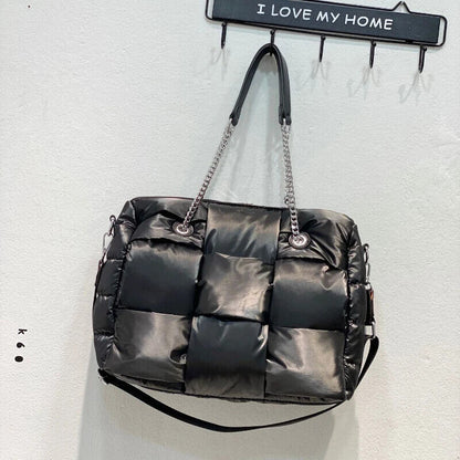 Handbags Quilted Women Shoulder Bags Down Crossbody Bag Winter Purse