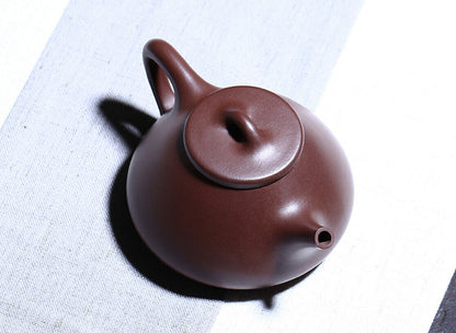 220cc Handmade Purple Sand Purple Clay Tea Pot in Yixing, China ZiYe Shipiao Hu Tea Pot-