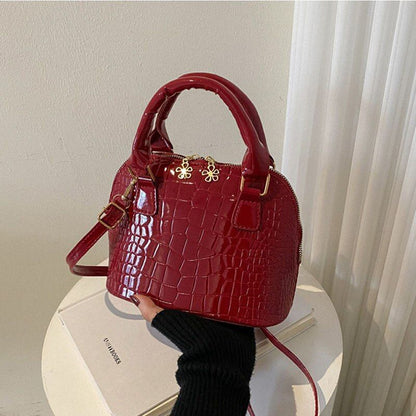 Small Shoulder Bag Fashion Leather Shell Handbag Crossbody Purse 20.5*13.5*16 CM