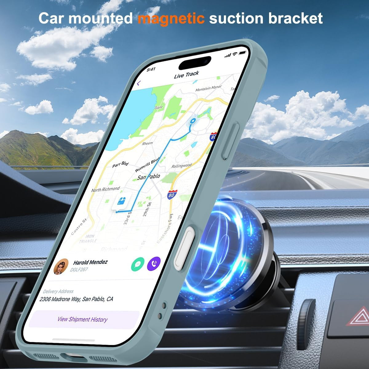 Magnetic Compatible with Iphone 17 Pro Max Case with Stand [Military Grade Drop