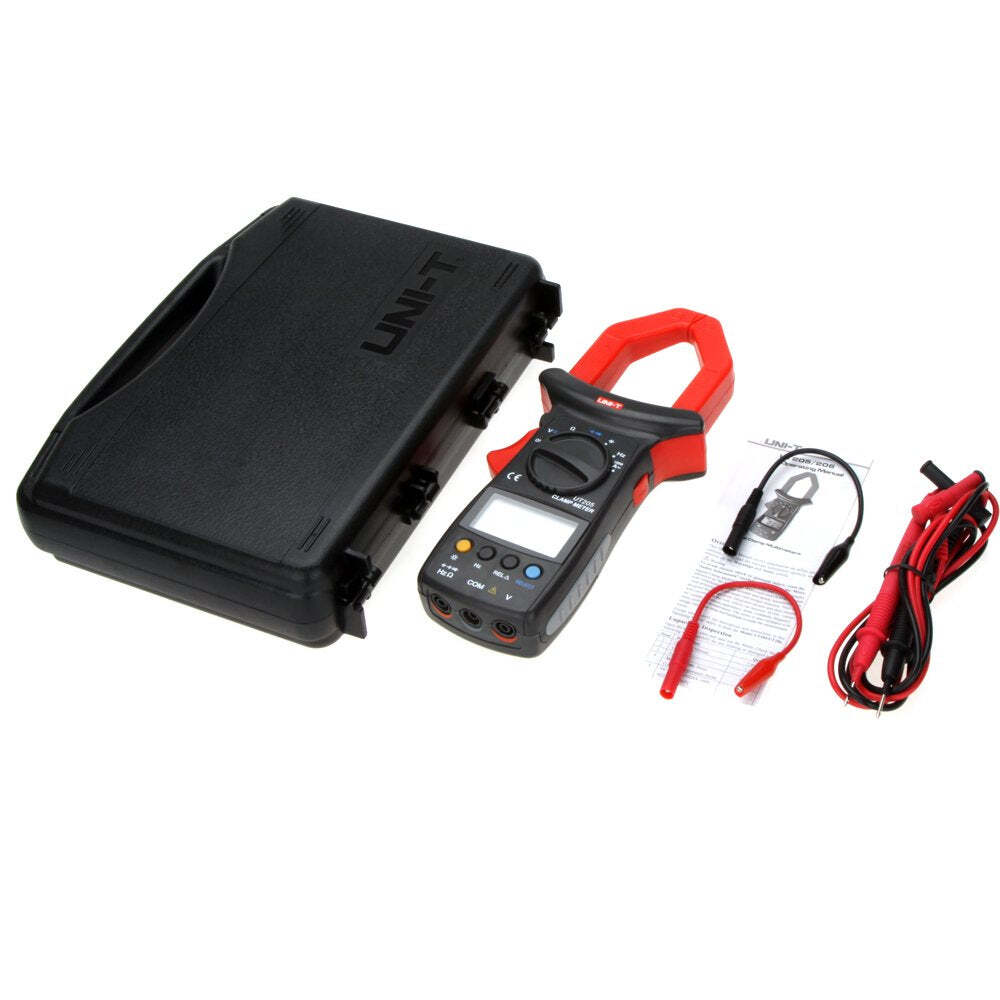 Uni-Trend UT205 Clamp Meter- Back lit LCD w\ AC Current Measurement, 11"x4"x2 ¼"