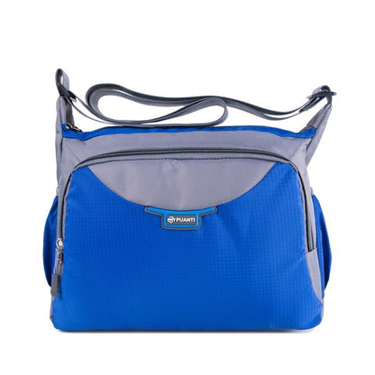 Crossbody Bag Shoulder Purse Nylon Multilayer Travel Handbag 32*11*24 CM Purple