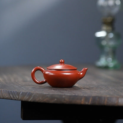 60cc Chinese Yixing Zisha Purple Clay Zhuni Handmade Small Bianying Mini Teapot