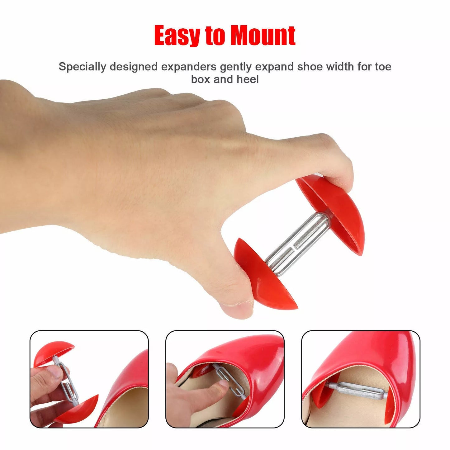 4× Adjustable Shoe Stretcher Tree Boot Size Shaper Expander Widener Men Women US