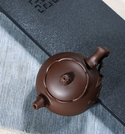 Pomegranate Shape Tea Pot Real Yixing Zisha Marked Pot 9 Infuser Hole Master Pot