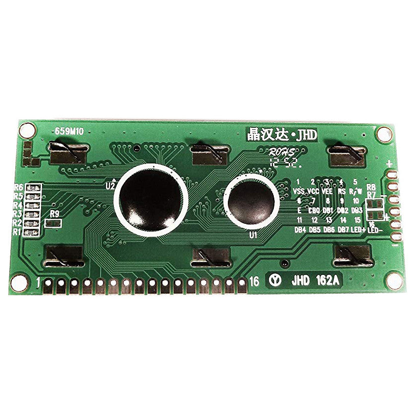16x2 Dot Matrix LCD Module with Driver & Controller, Measures 80x36x9.5mm