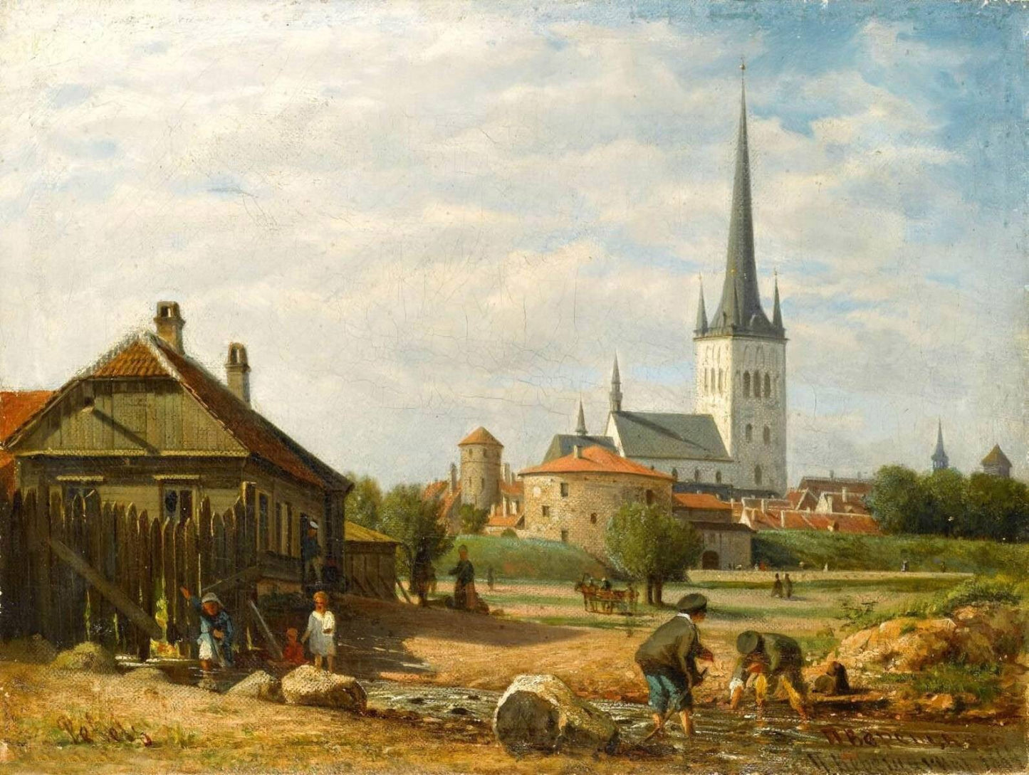Art Oil painting Petr-Petrovich-Vereshchagin-St.-Olav-s-Church-Tallinn art