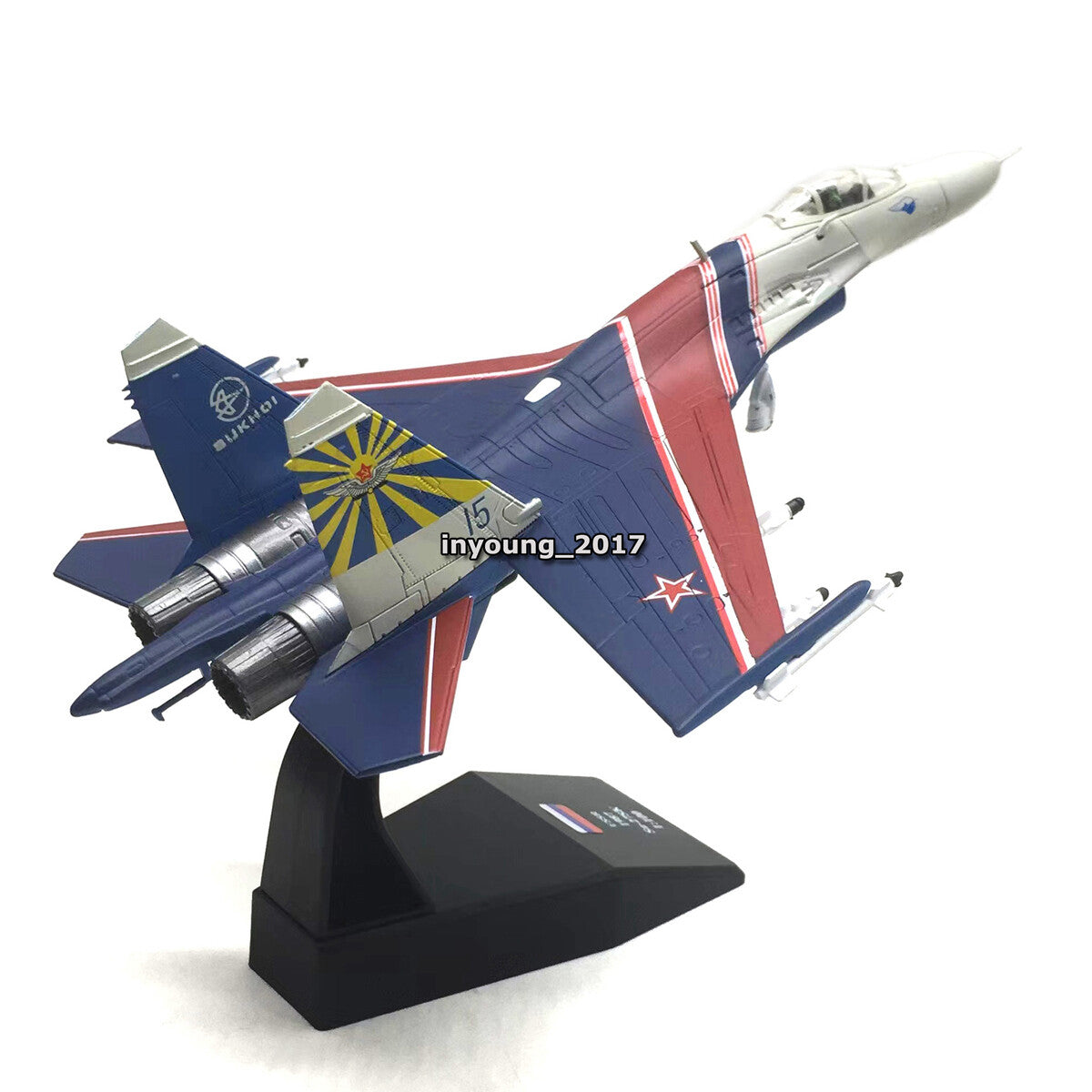 1/100 1987 Sukhoi SU-27 Flanker Plane Model Diecast Military Airplane Model