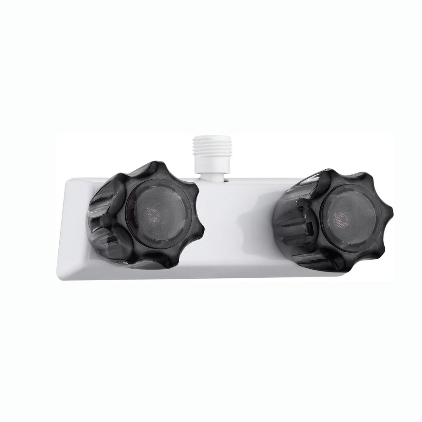 RV Camper Shower Valve Diverter 4inch w/Dual Knobs Plastic Left Handle Compact