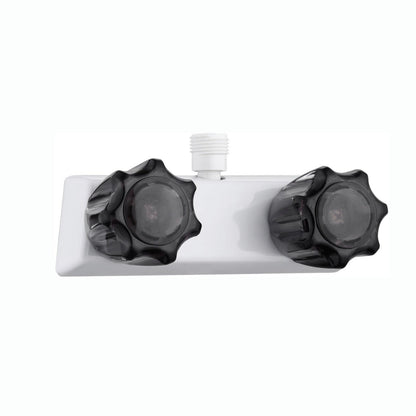 RV Camper Shower Valve Diverter 4inch w/Dual Knobs Plastic Left Handle Compact