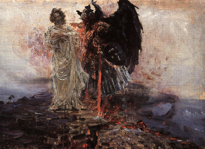 Oil characters in the bible Follow-Me-Satan-Ilia-Efimovich-Repin handmade canvas